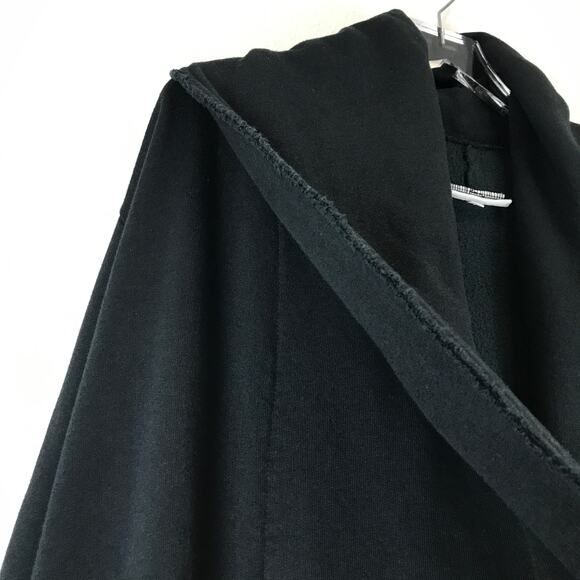 Bryn Walker Wrap Coat Bamboo Blend Shawl Collar Oversized Lagenlook Jacket Black - Picture 11 of 15